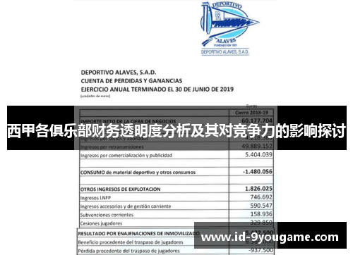 西甲各俱乐部财务透明度分析及其对竞争力的影响探讨